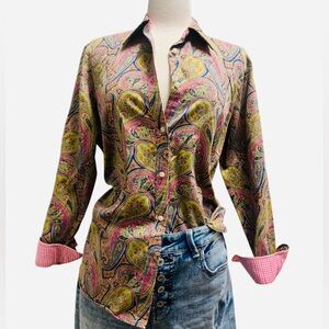 Chaps Multicolor Paisley Button Down Shirt